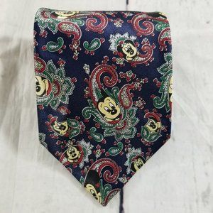Man Road Neck Tie Blue Red Mickey Mouse